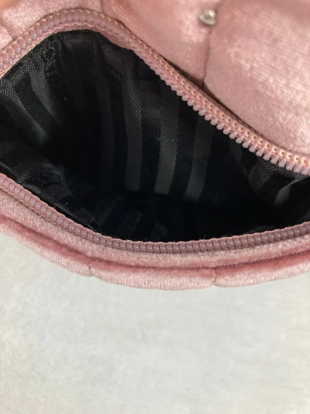 Victoria’s Secret Love Victoria Pink Velveteen Mini Backpack 10” x 8” - Picture 10 of 16